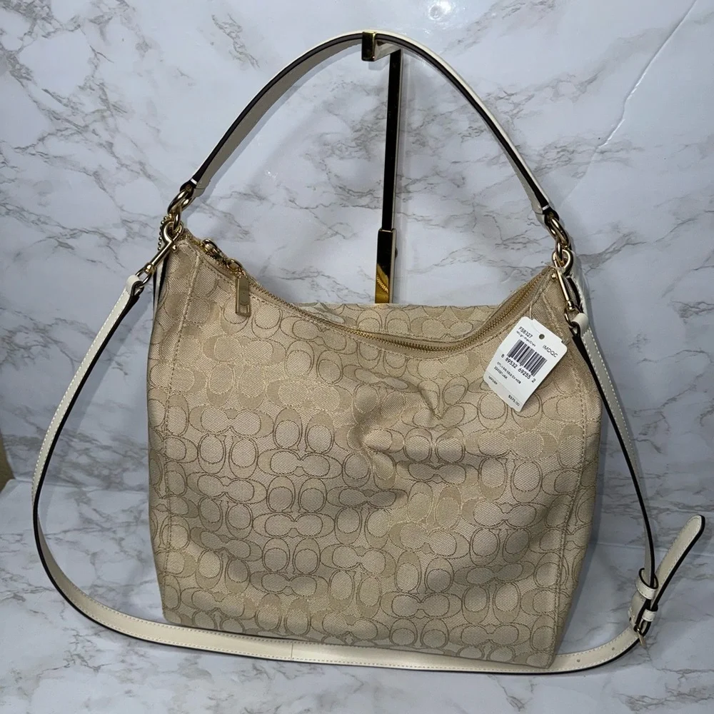 Coach Signature Celeste Convertible Hobo, Two Way Bag #F58327 NWT 2017